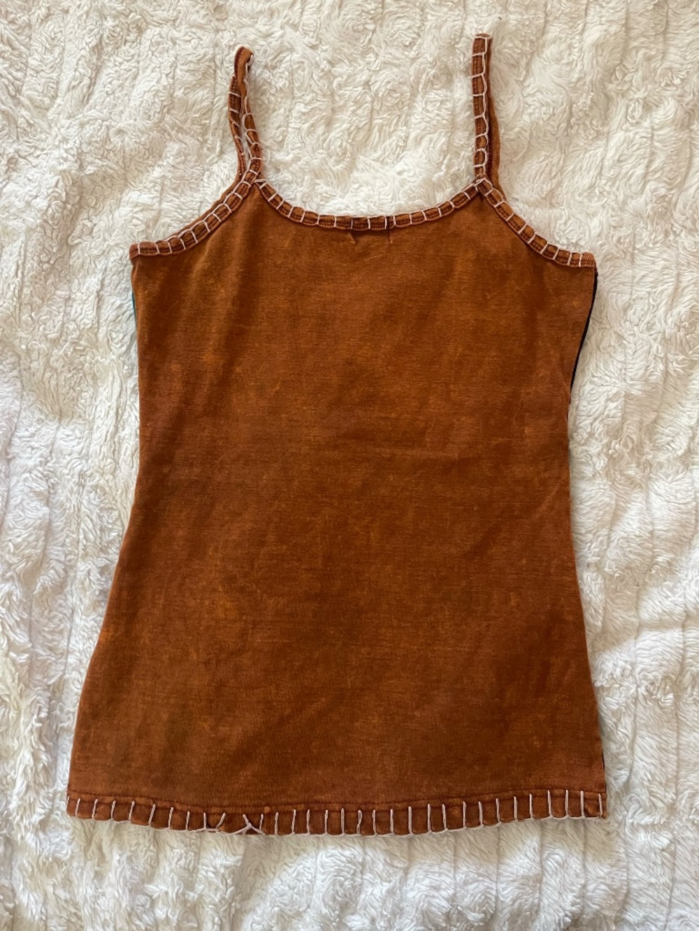 Y2K Rising International Patchwork Boho Festival Embroidered Cami Tank Top M - Picture 3 of 3
